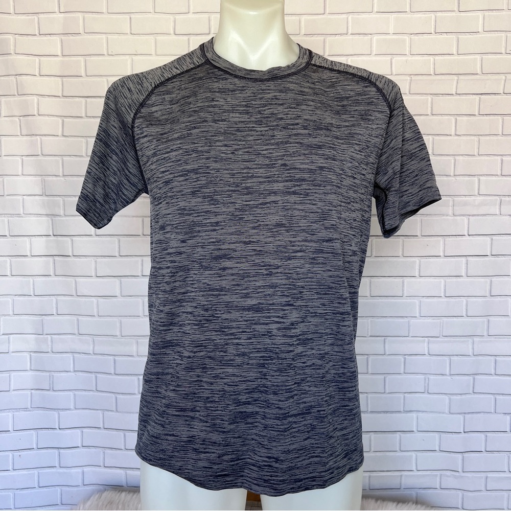 LULULEMON  Metal Vent Tech Top Shirt Men's Heather Navy Gray  Size Medium